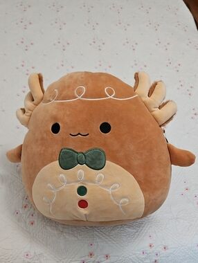 Squishmallows Den the Axolotl Gingerbread 11” NWT Christmas Holiday 2023
